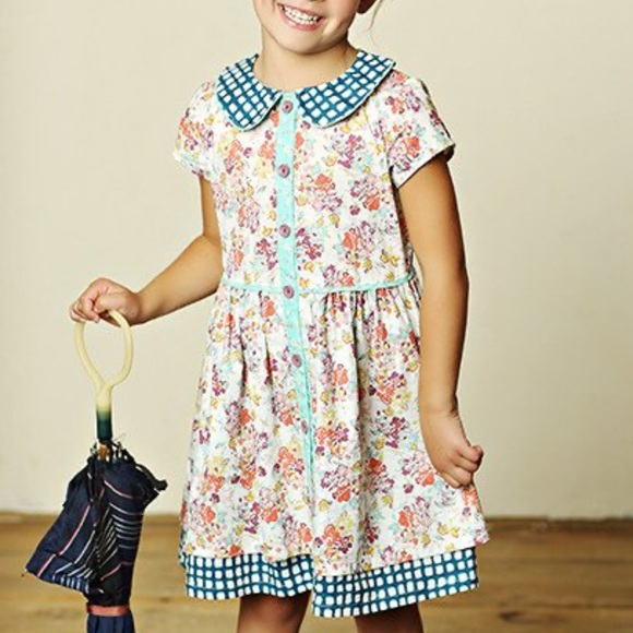 Matilda Jane Floral Dress with Blue Accents - Picture 1 of 7